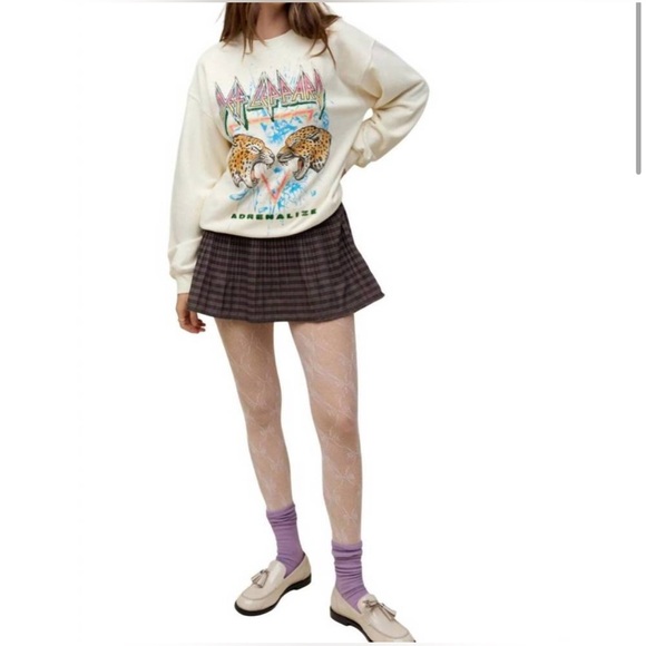 DAYDREAMER def leppard adrenalize bf crew sweatshirt stone vintage small - Picture 2 of 8